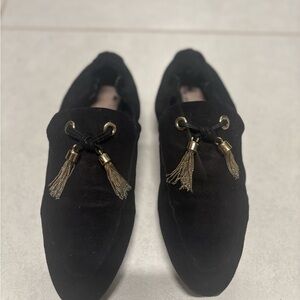 Schutz Women’s Shoes Loafers Flats Suede Size 7 Black